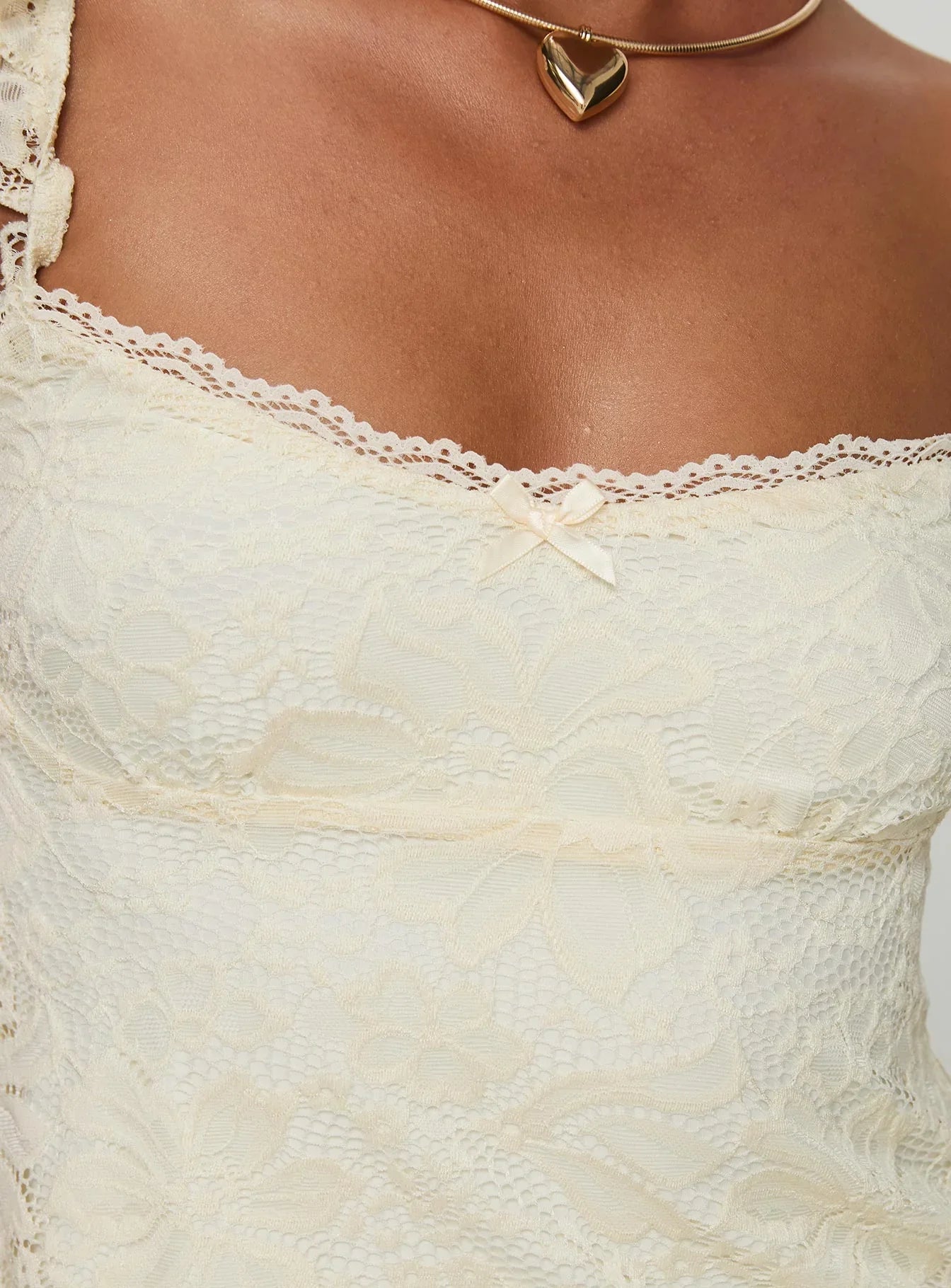 Top Colette Dentelle - Jaune