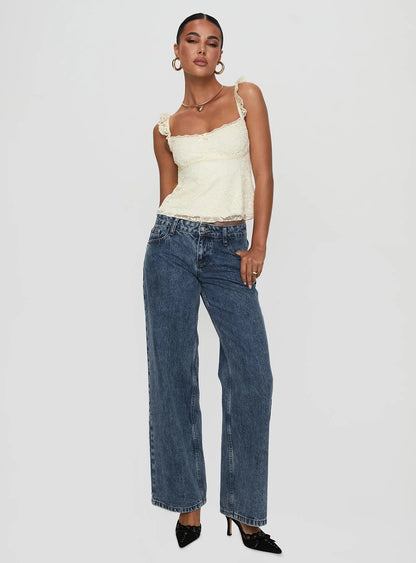 Top Colette Dentelle - Jaune