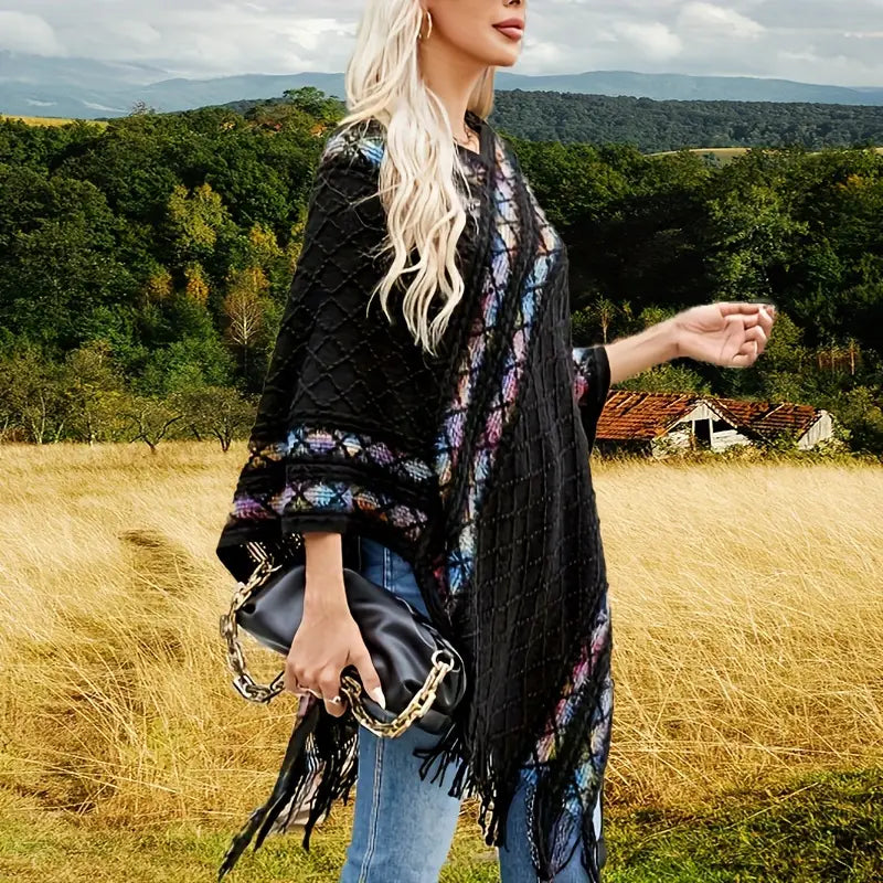 Poncho Péruvien en Laine