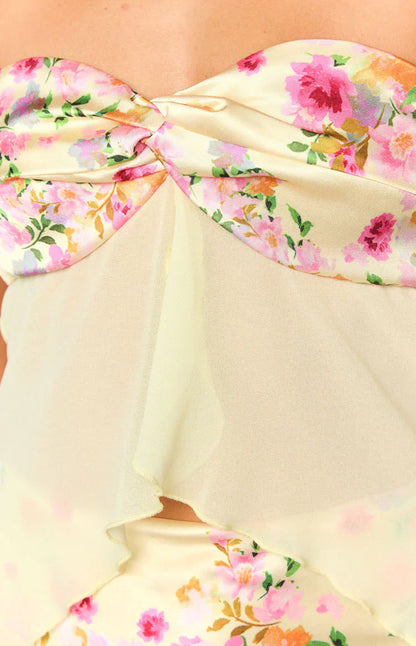 Top Jacqulin – Jaune floral