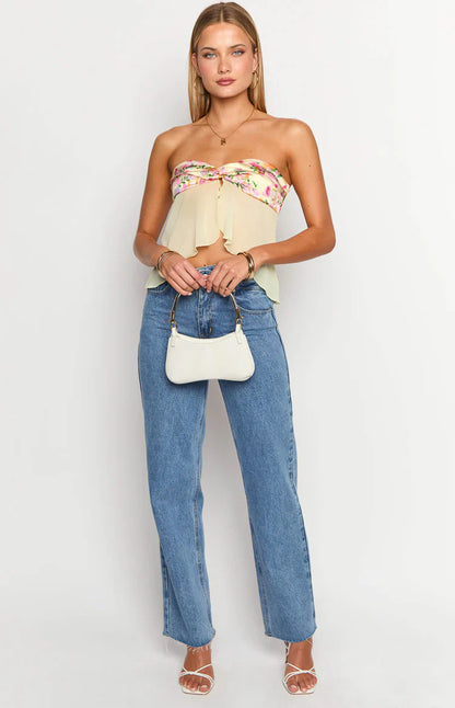 Top Jacqulin – Jaune floral