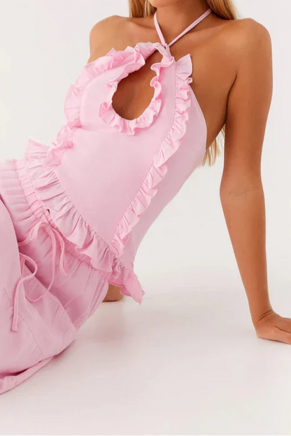 Haut en lin Marina - Rose