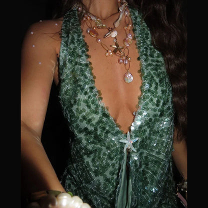 Top drapé scintillant Aura